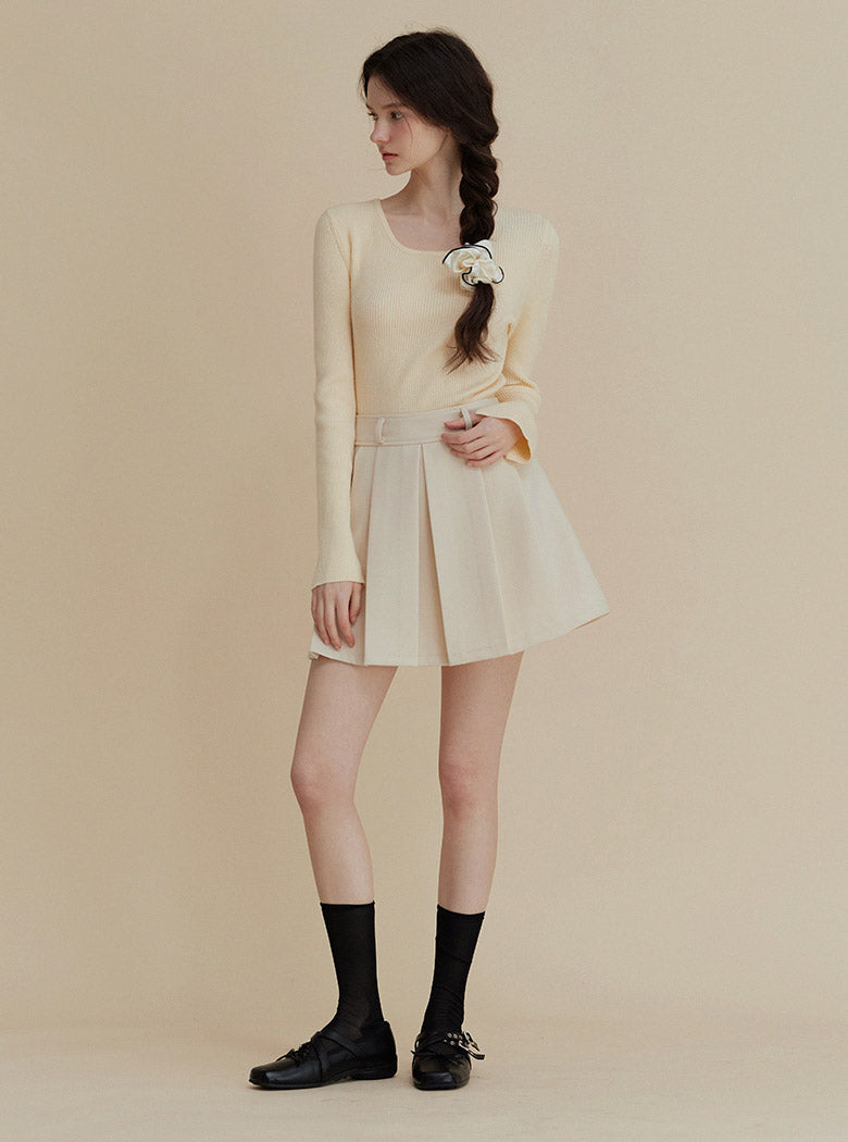 ipt Wool V-Neck Symbol Knit