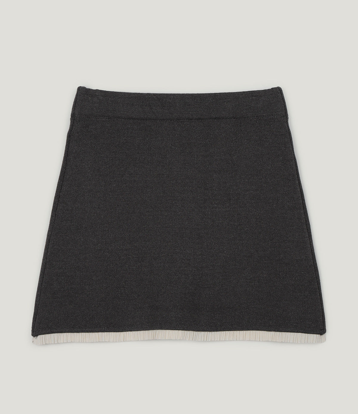 Byuren Layered Knit Banding Mini Skirt
