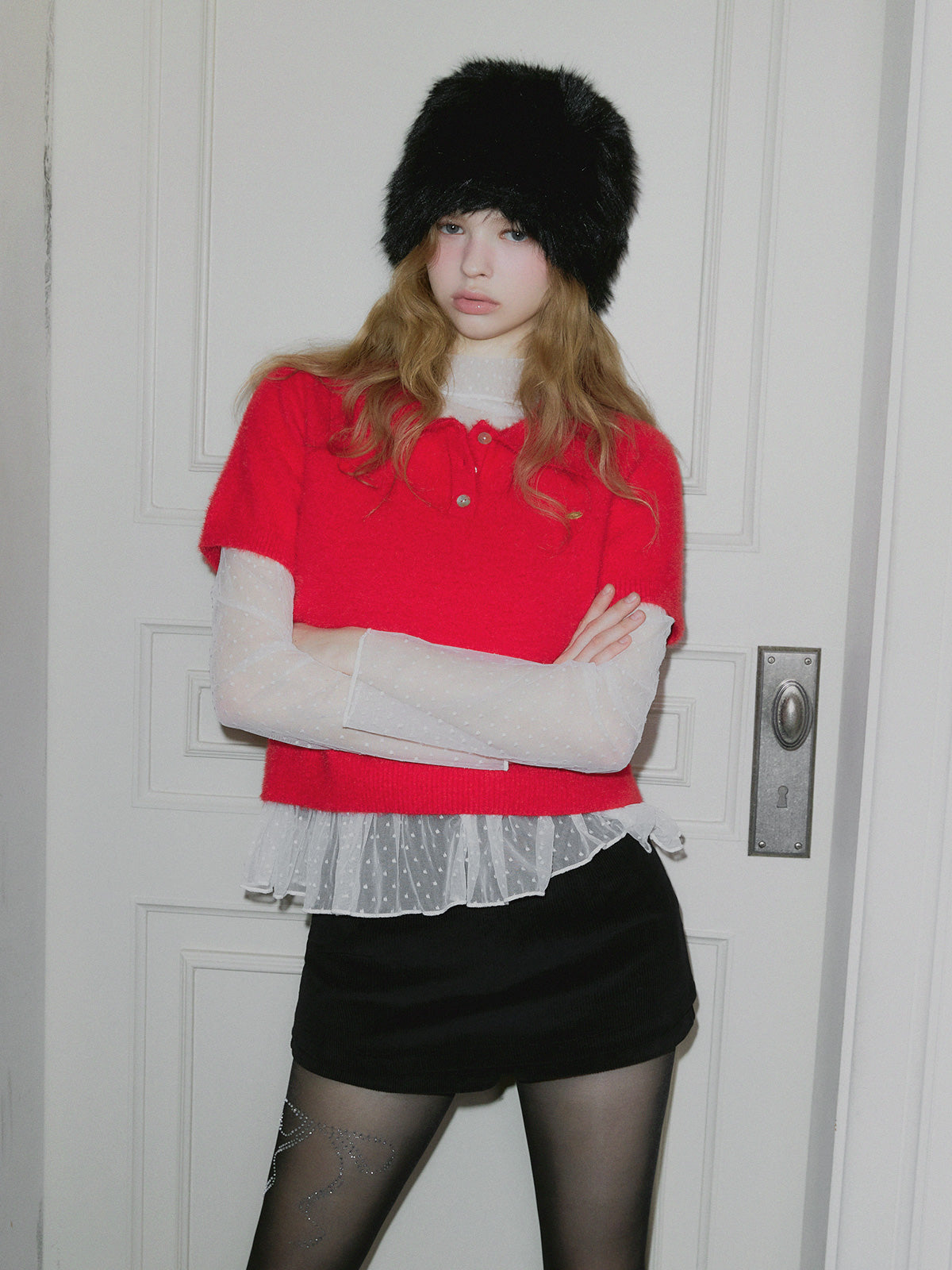 Ribel Soft Collar Knit Tee