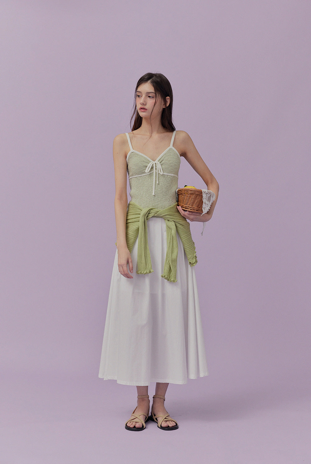 Jichense Ribbon Sleeveless Top