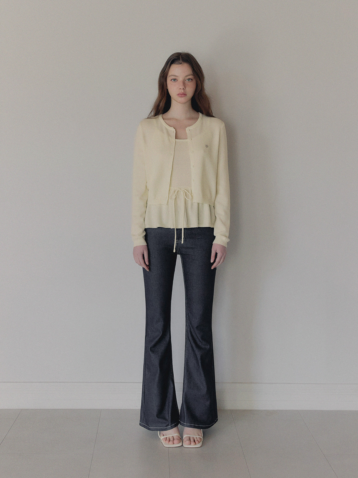 [TWEE] Aulde 喇叭无袖开衫套装