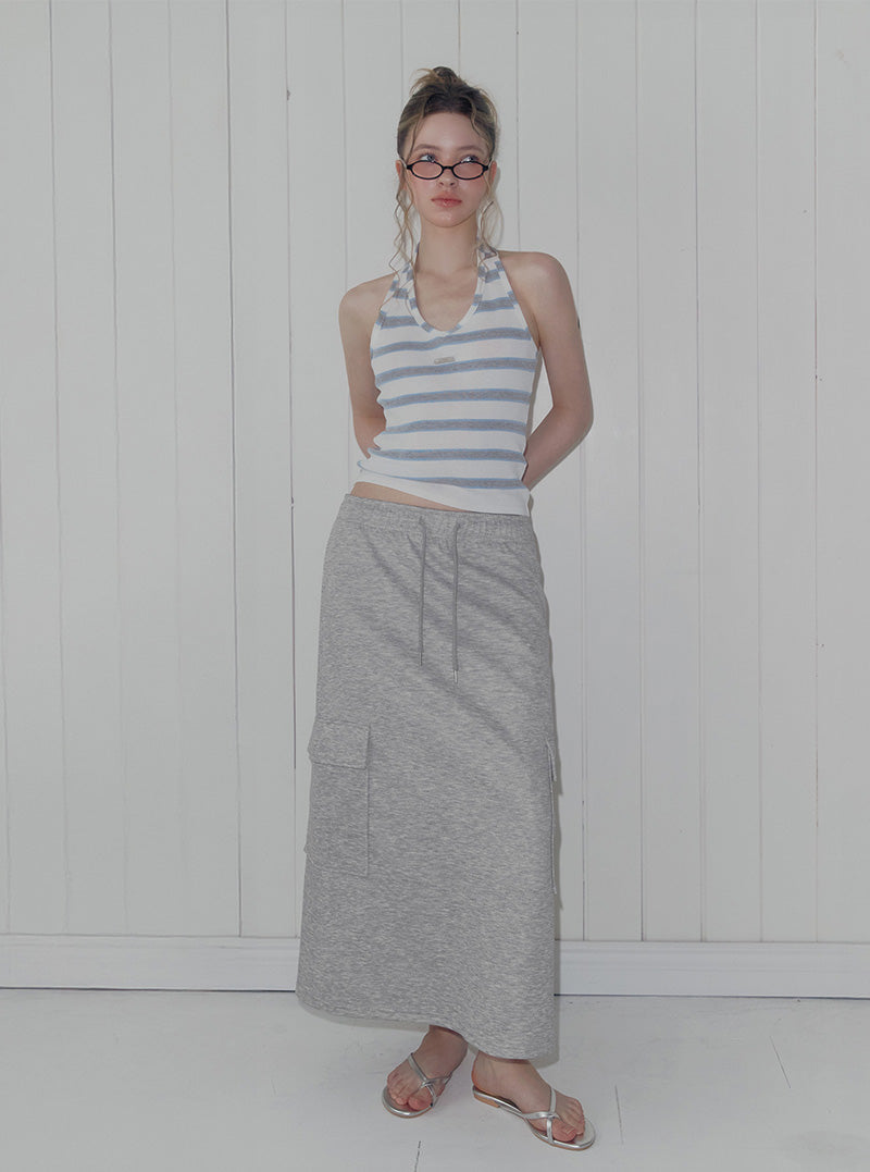 [T:MOVE] Ape Cargo Banding Long Skirt