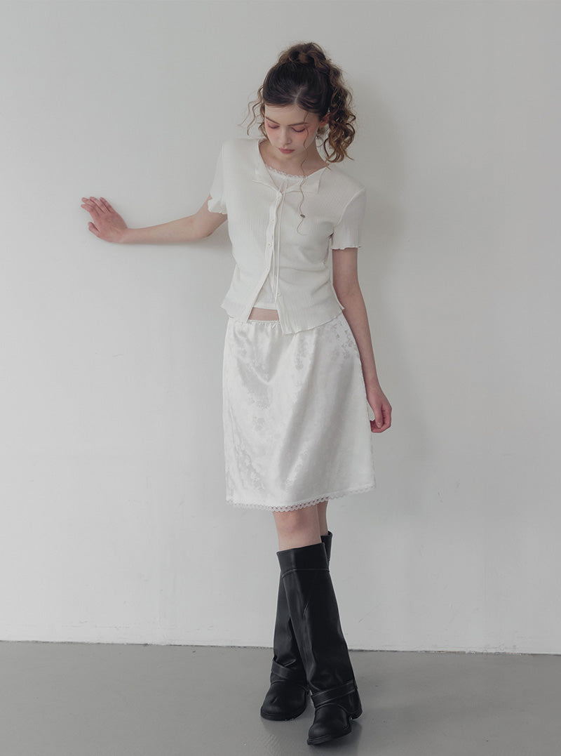 [TWEE] Poiner Layered Ribbed Short-Sleeve T-Shirt