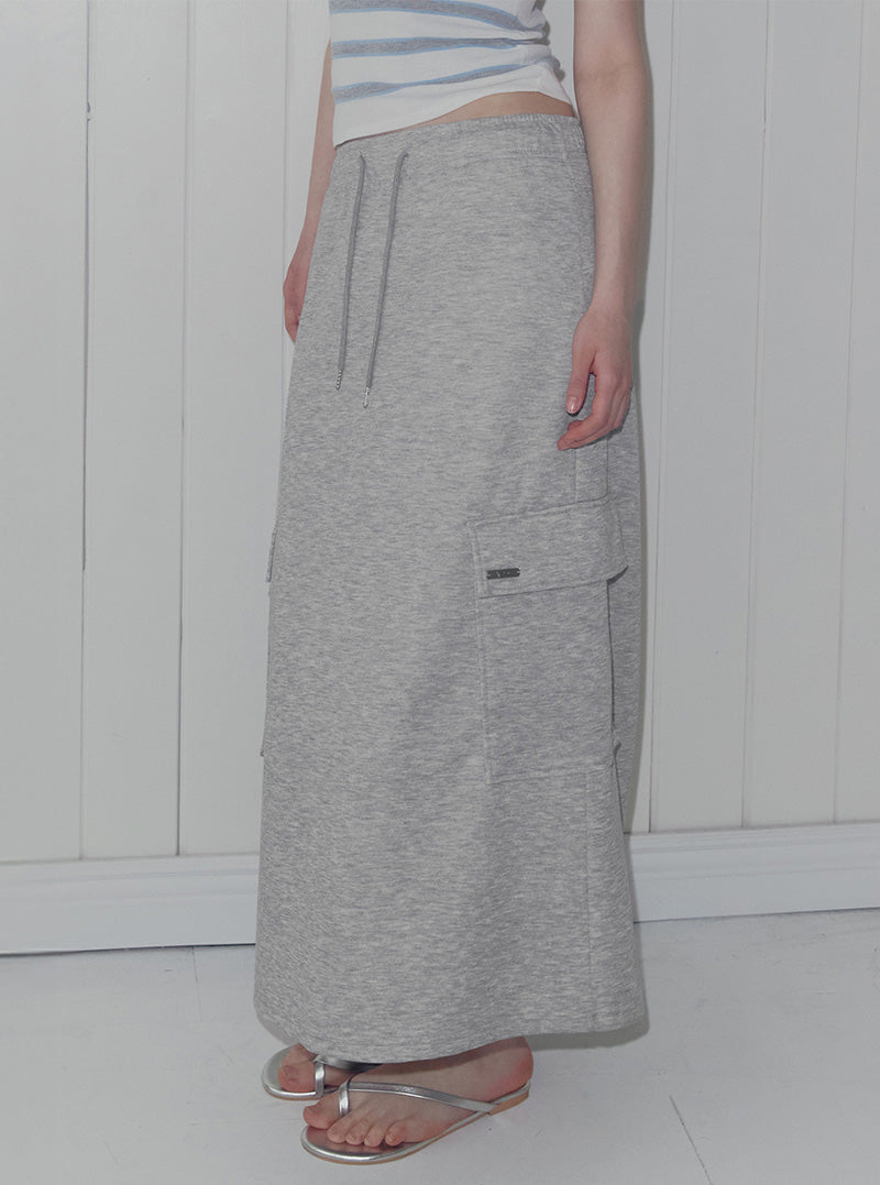 [T:MOVE] Ape Cargo Banding Long Skirt