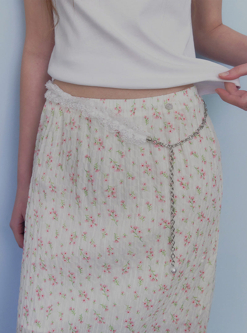 Tiel lace chain belt