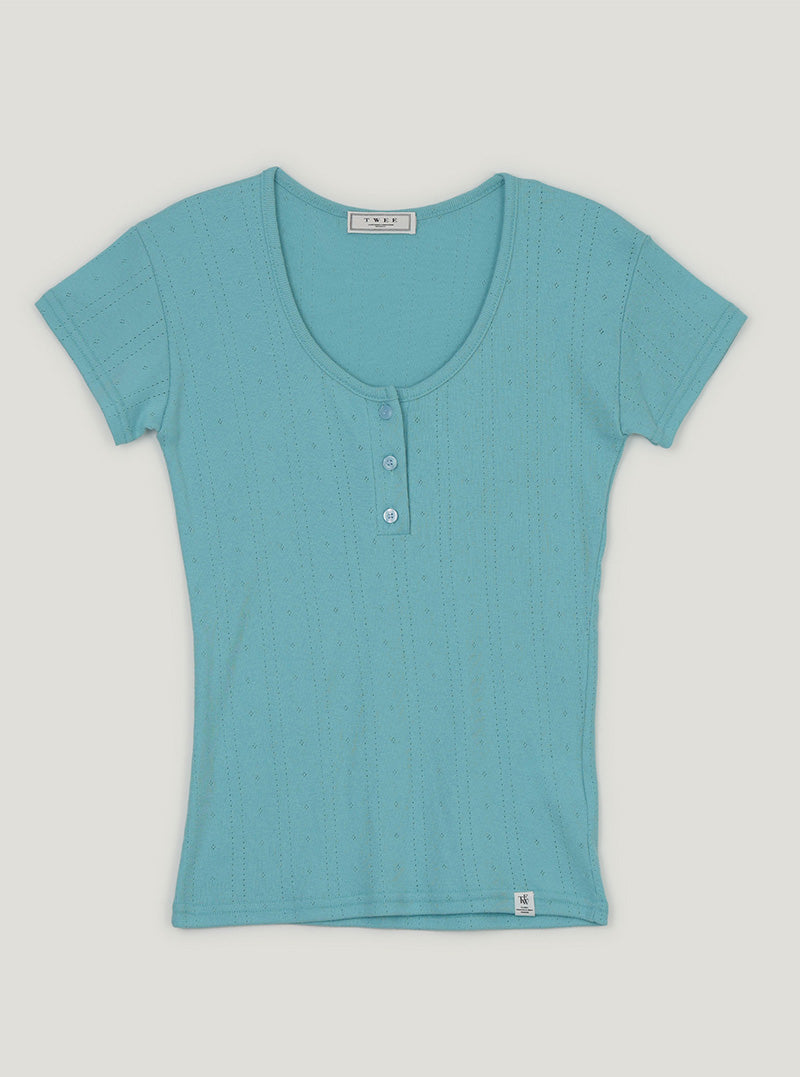 Binet button punching short sleeve t-shirt
