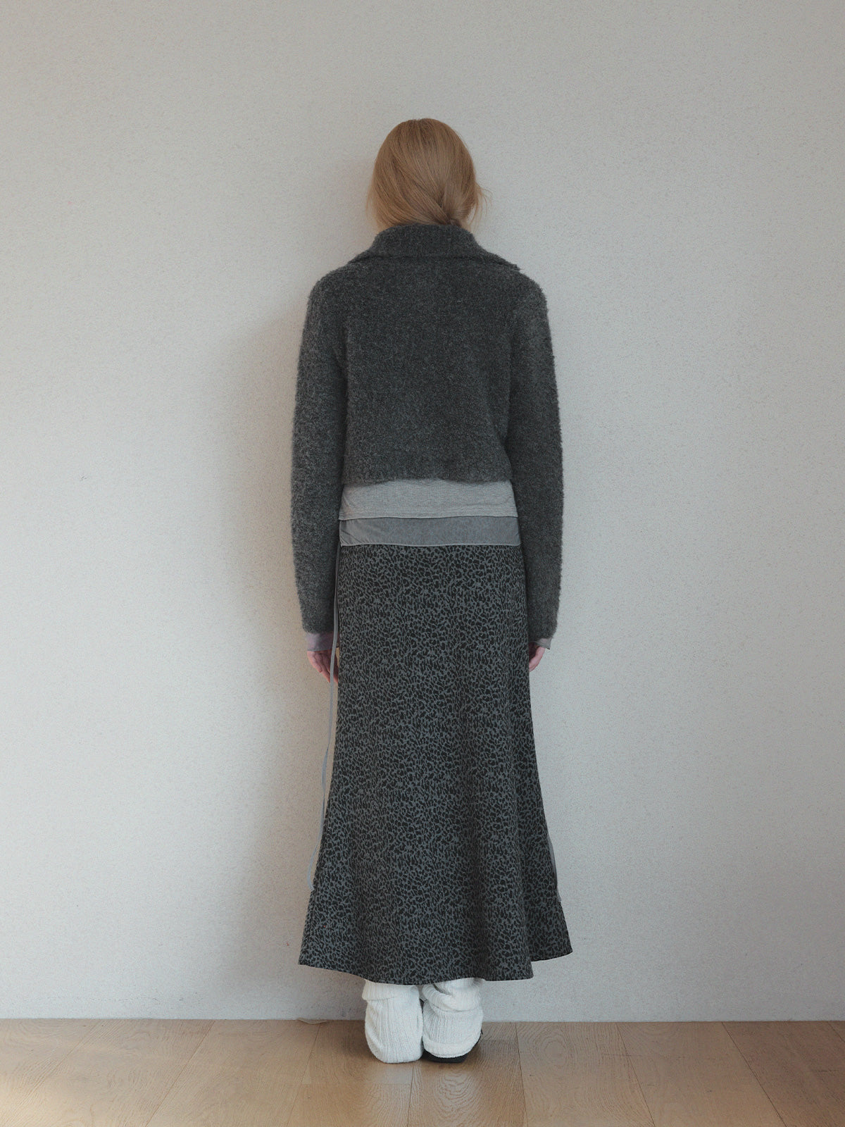 [TWEE] Cardigan in maglia a collo alto Qupit Boucle