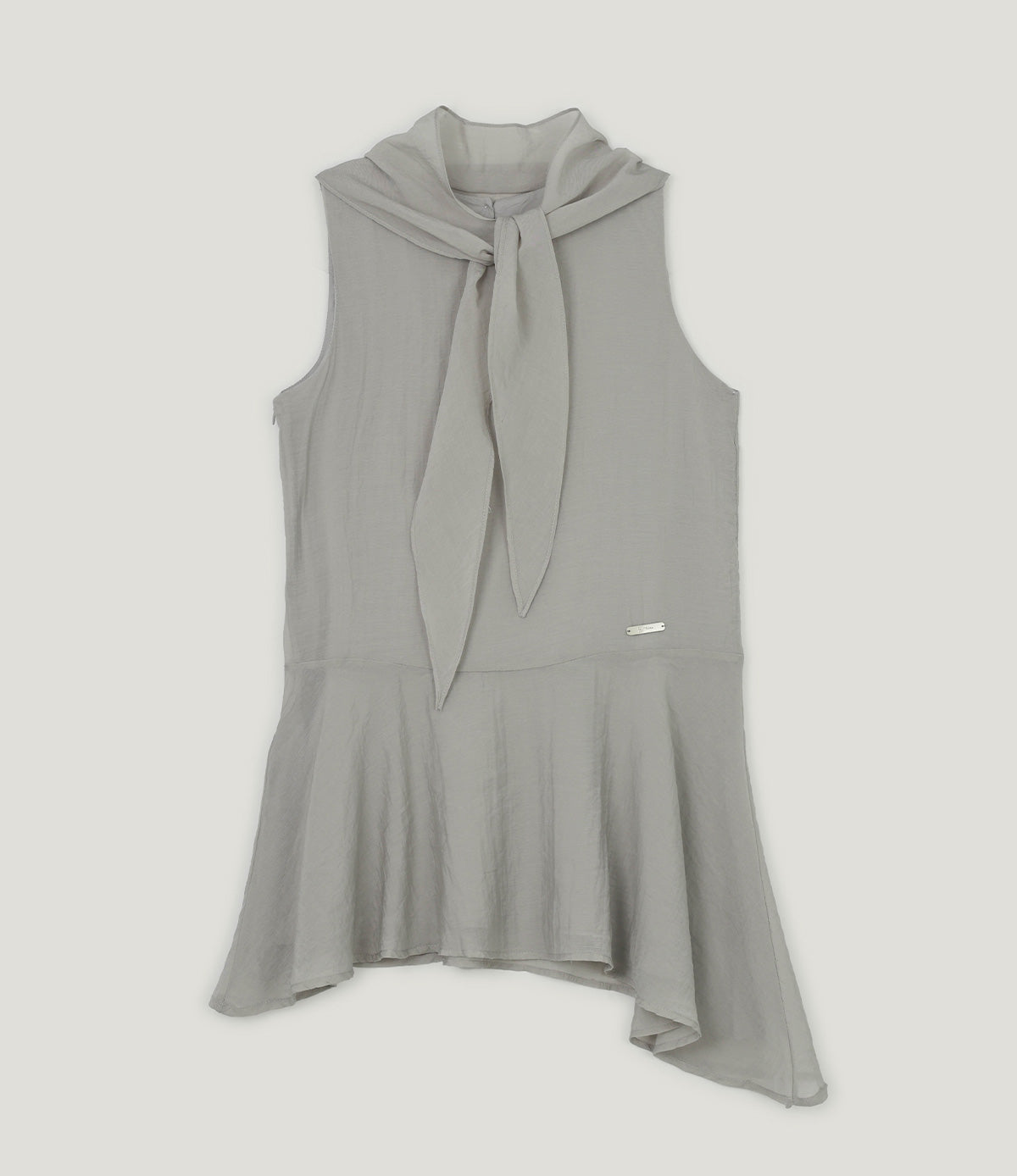 [TWEE] Tiat unbalance frill mini dress (muffler set)