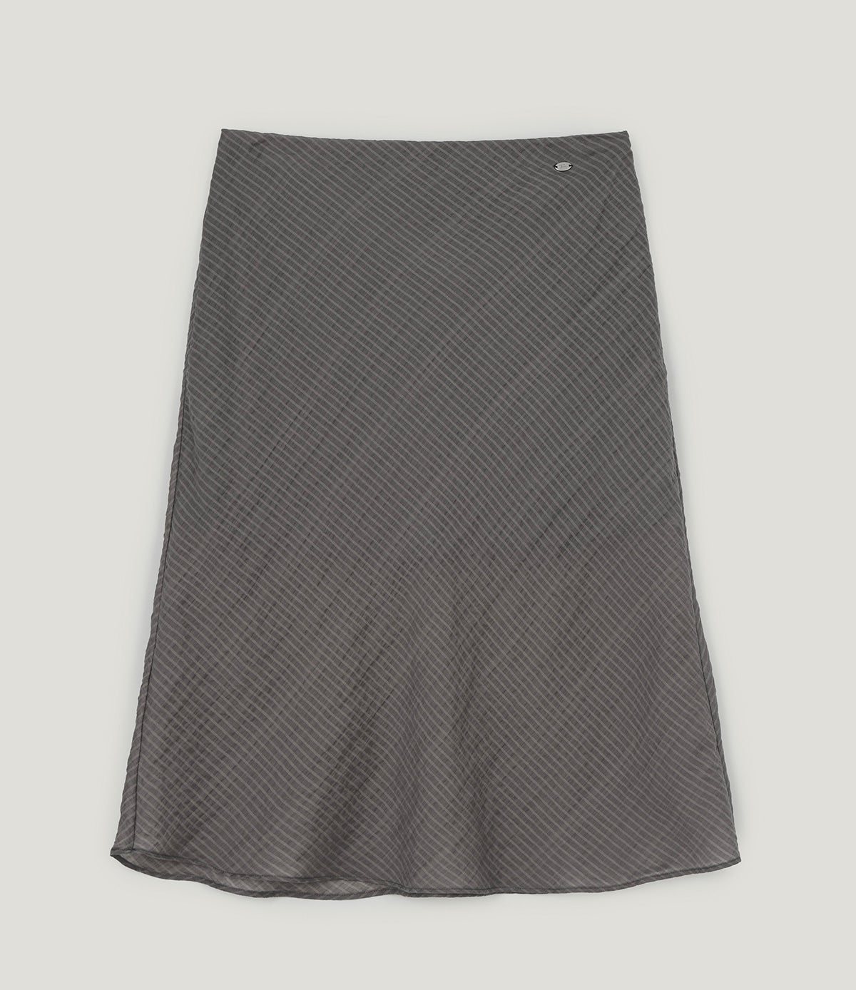 [TWEE] Beret check banding midi skirt