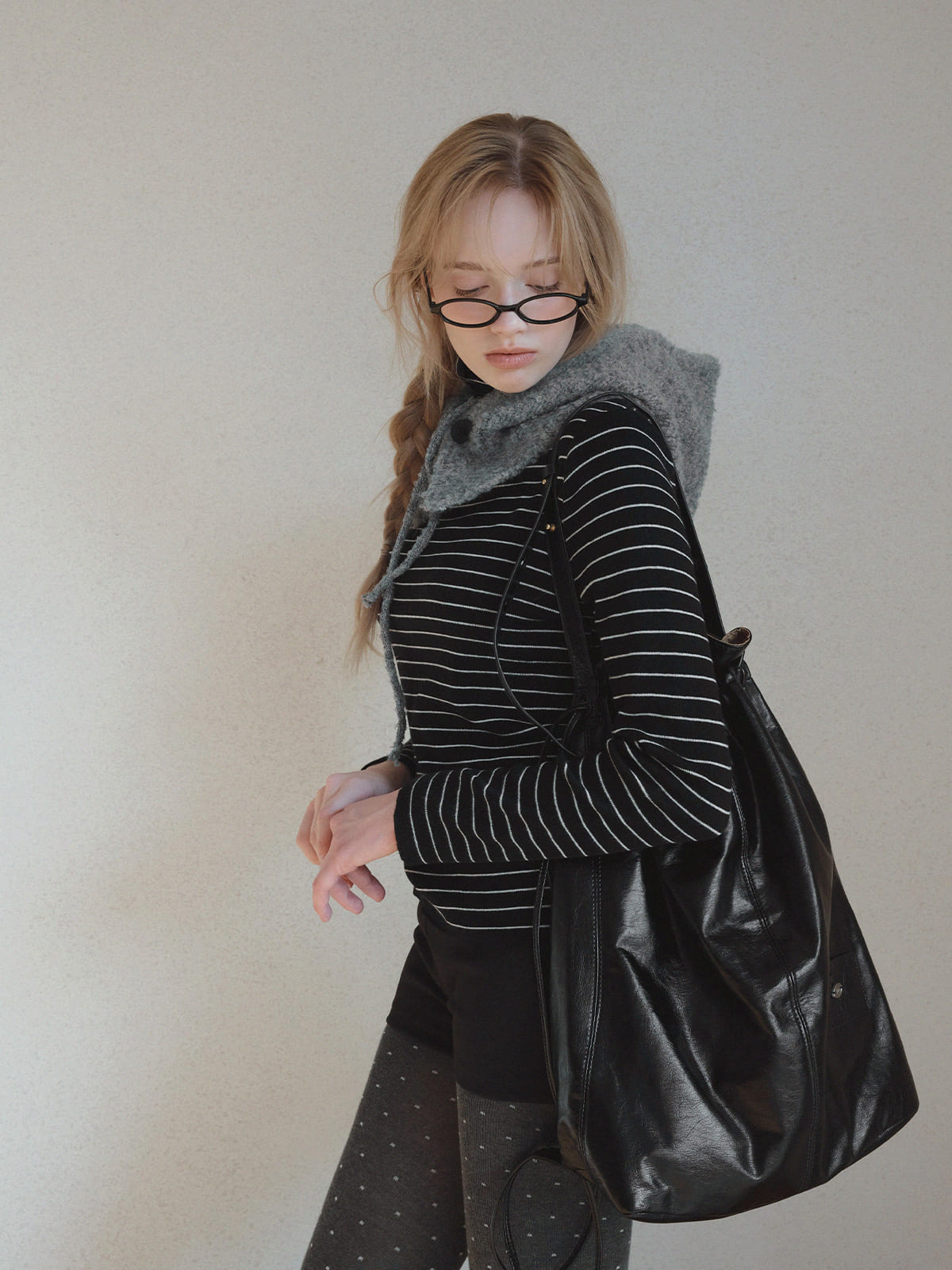 [TWEE] Ople Stripe Rollkragen-Stricktop