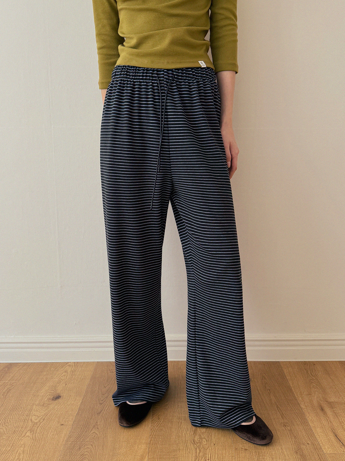 [TWEE] Gren Stripe Banding Long Pants