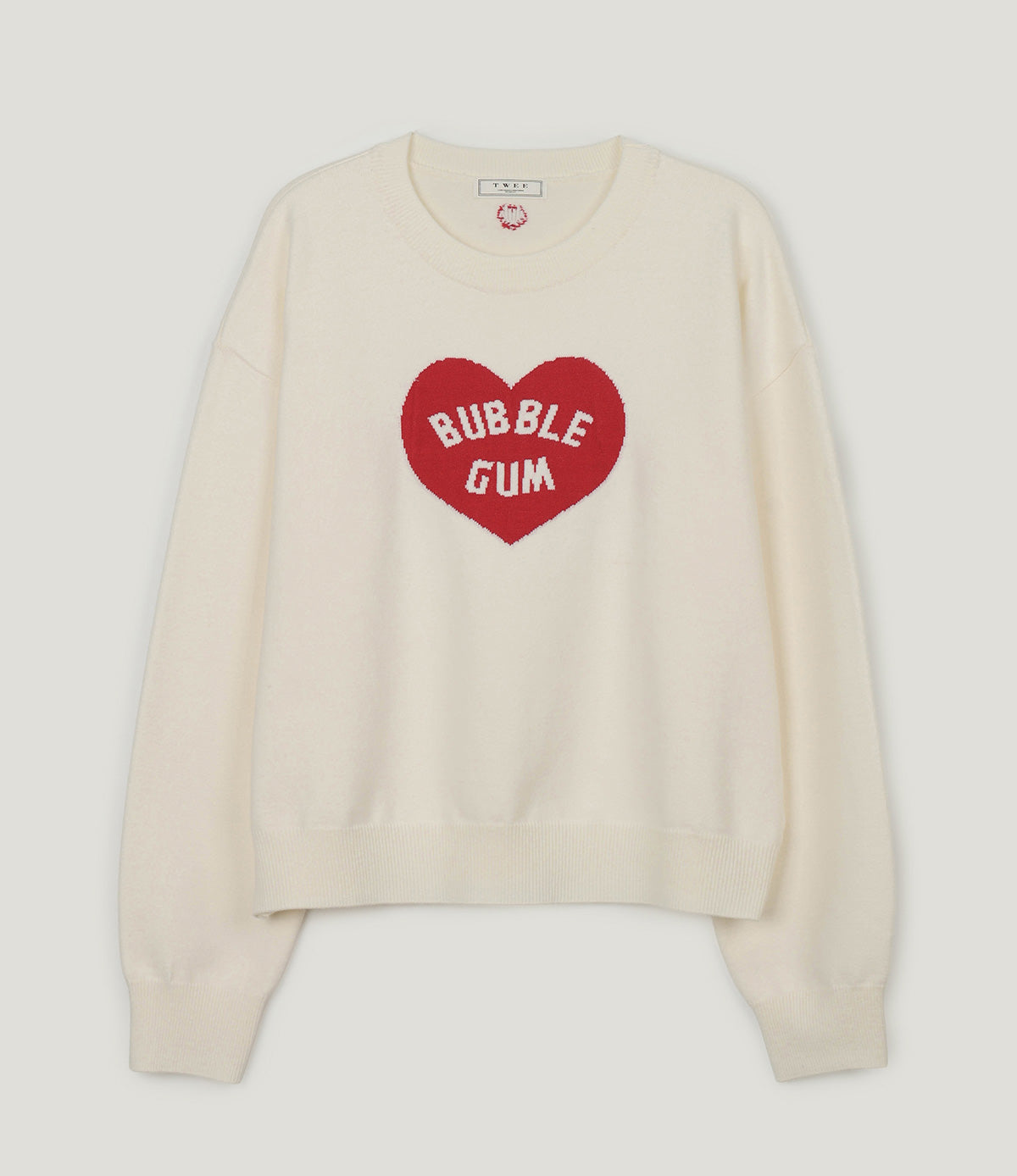 [TWEE] Tasha Lettering Heart Long-Sleeve Knit