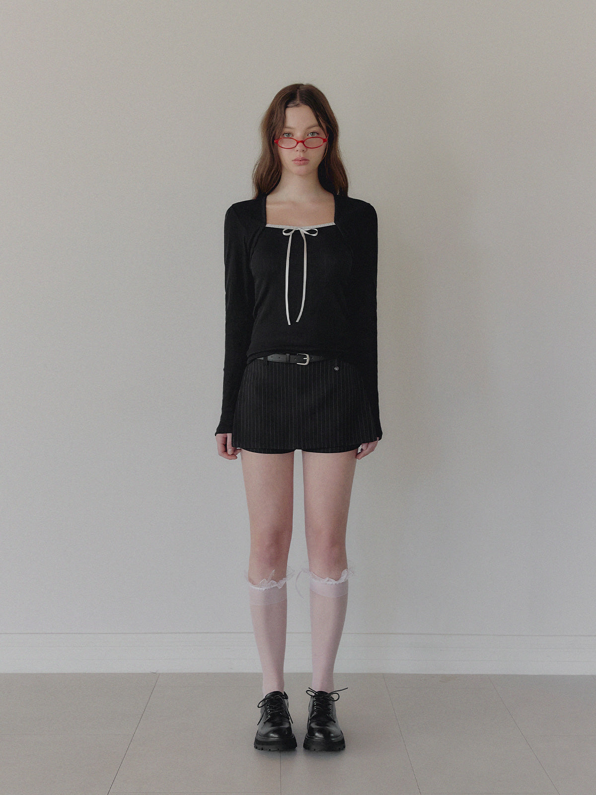 [TWEE] Colson 波蕾若系带蕾丝长袖T恤