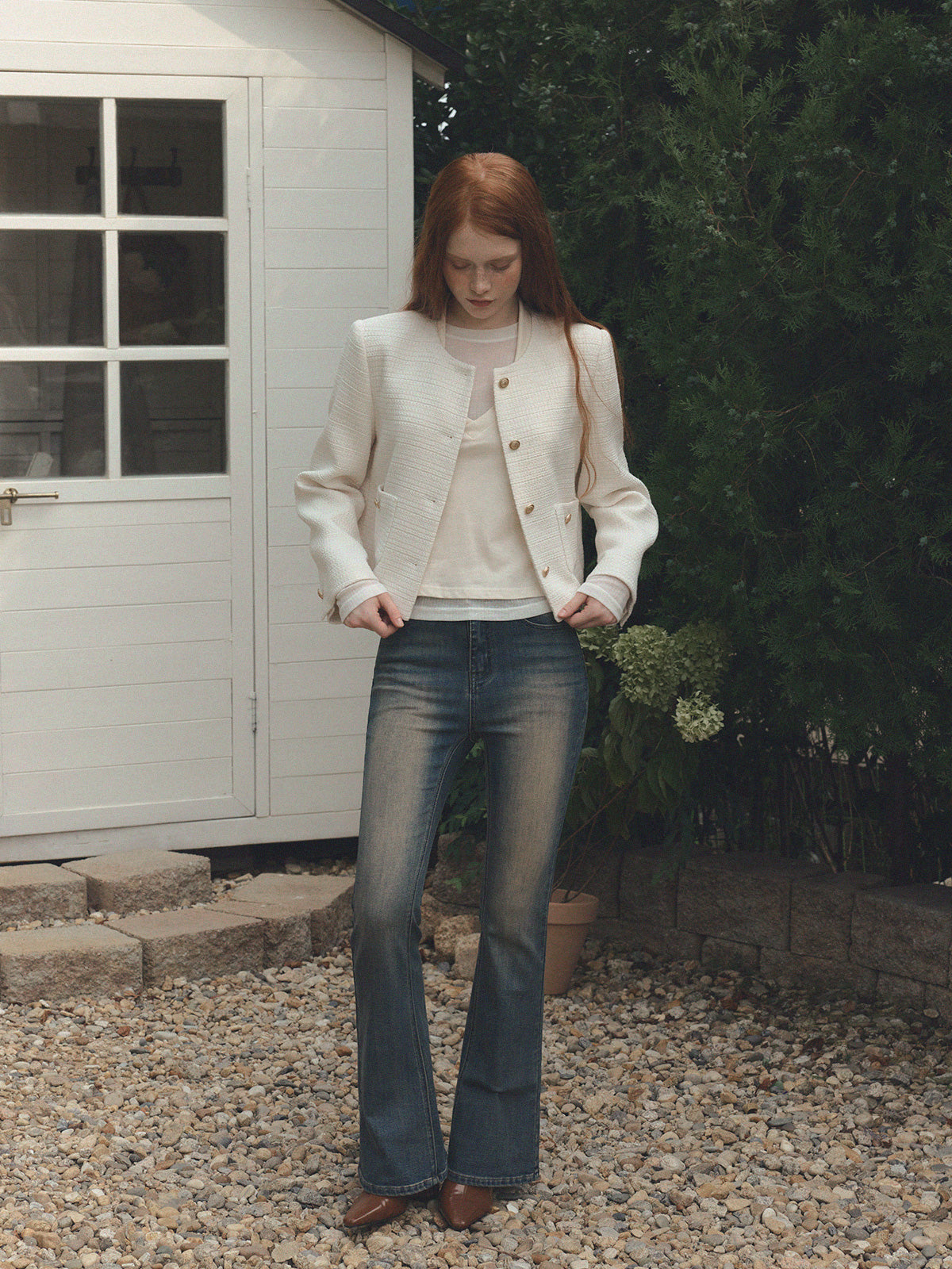 [TWEE] Bondy Round Tweed Jacket