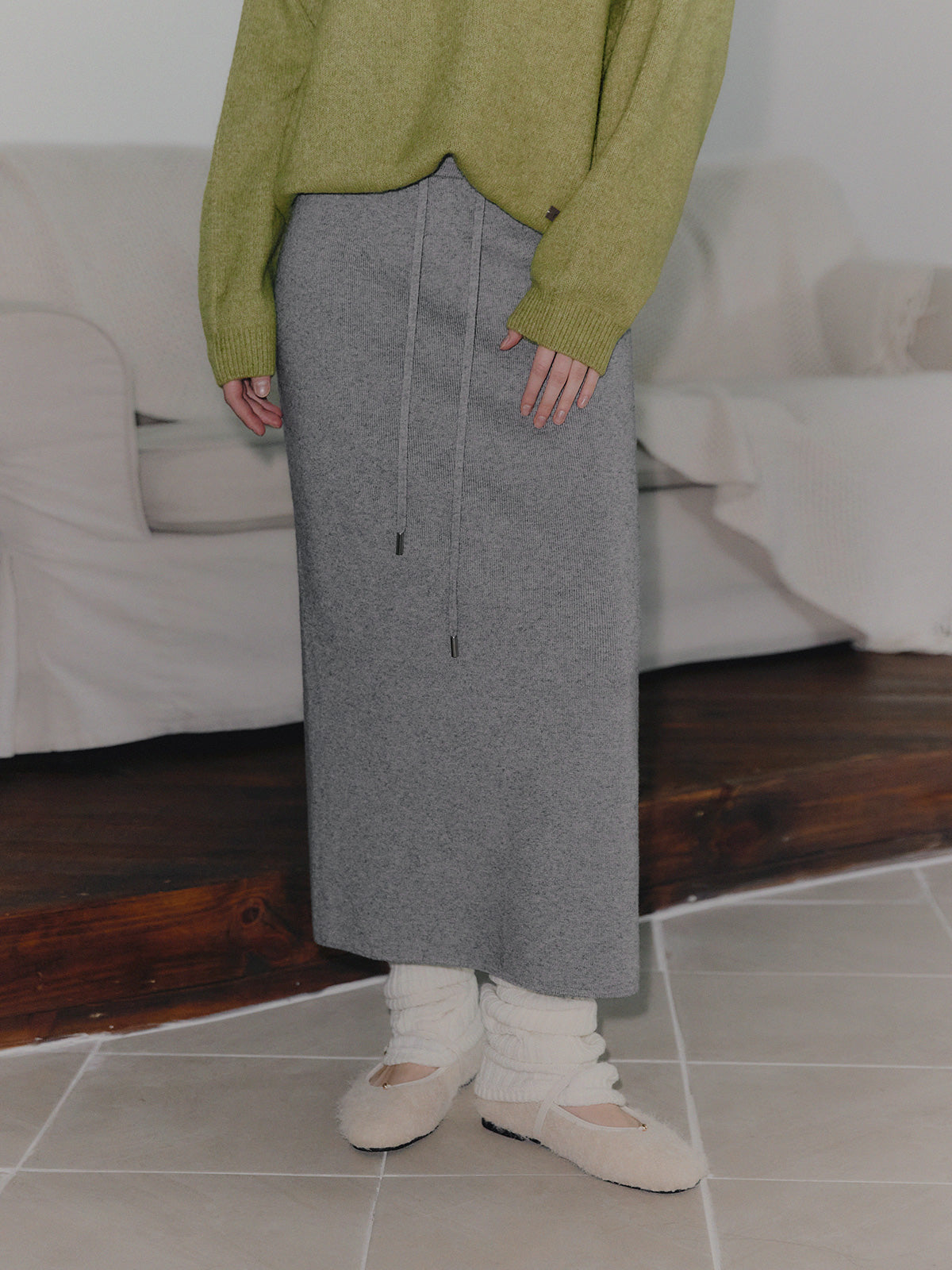 [TWEE] Told Knit Banding Skirt