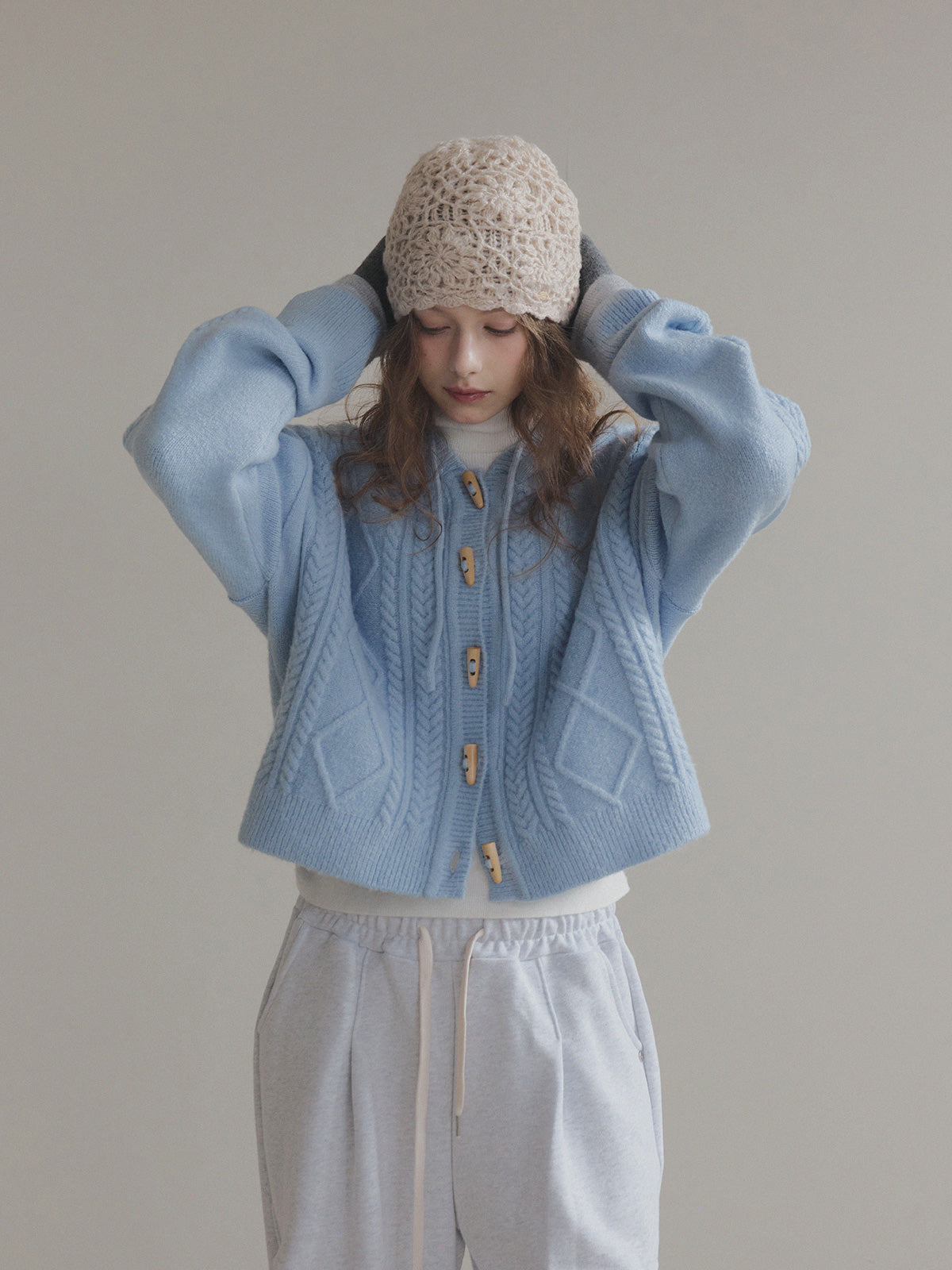 [TWEE] Áo Khoác Len Có Mũ Nev Toggle