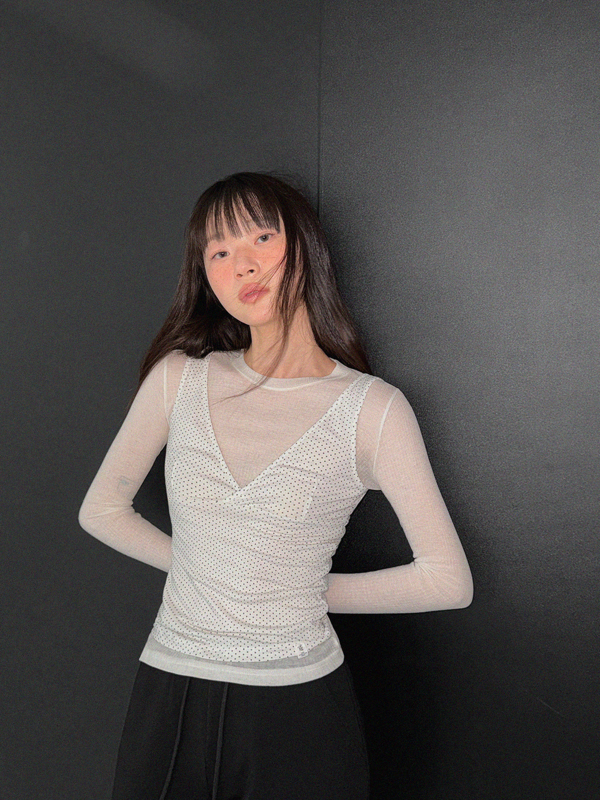 [TWEE] Kaive dot sleeveless top