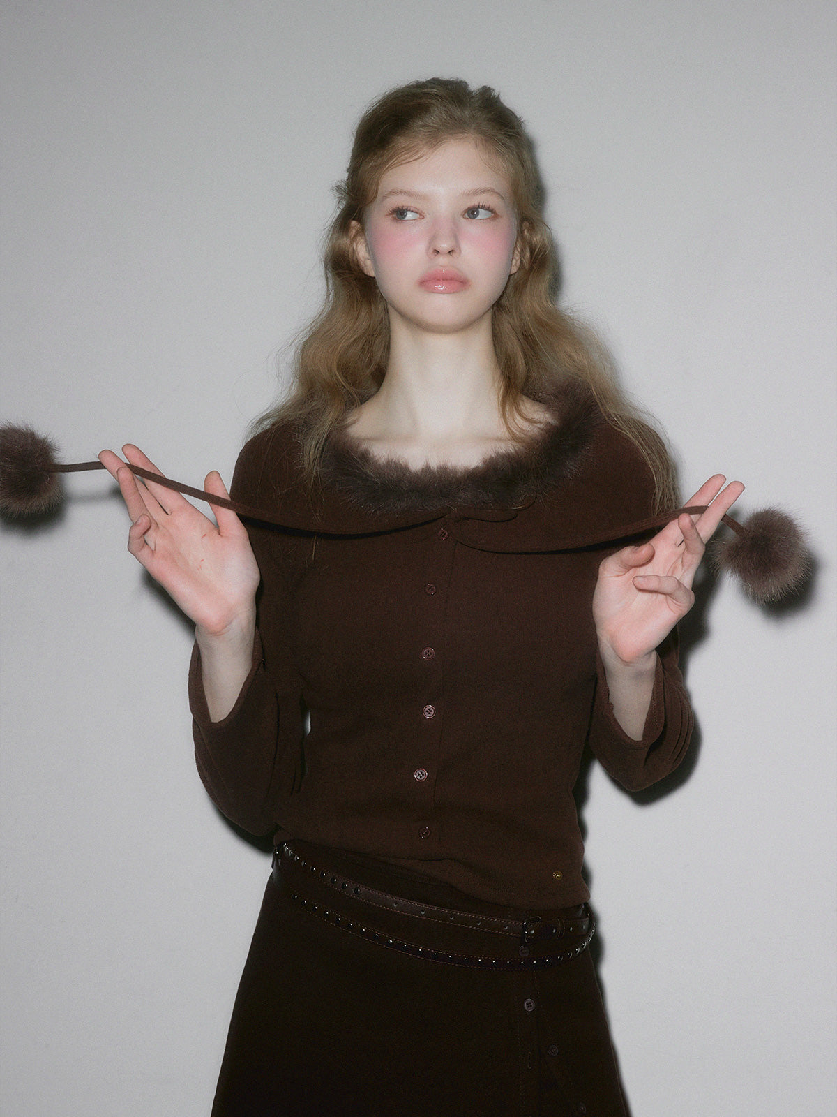 [TWEE] Vinz Fur Pom Long-Sleeve Tee