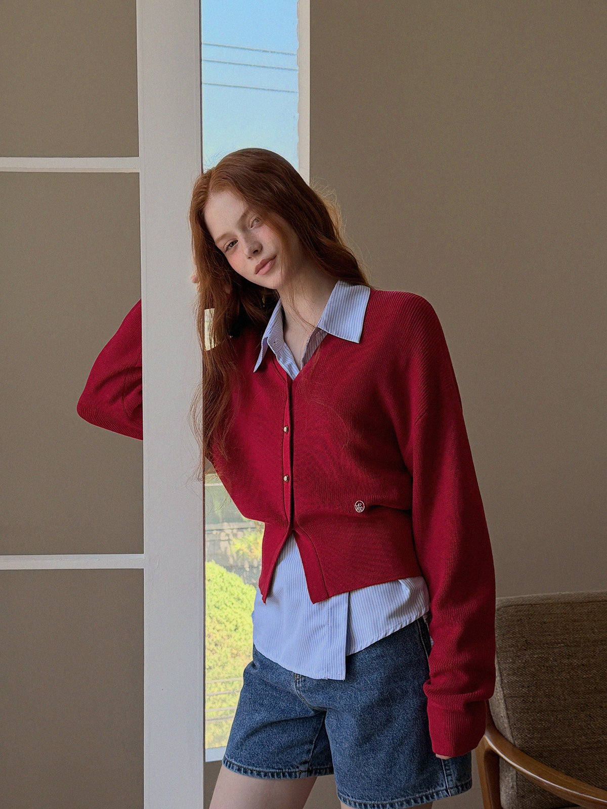 [TWEE] Pichu Puff V-Ausschnitt Cardigan