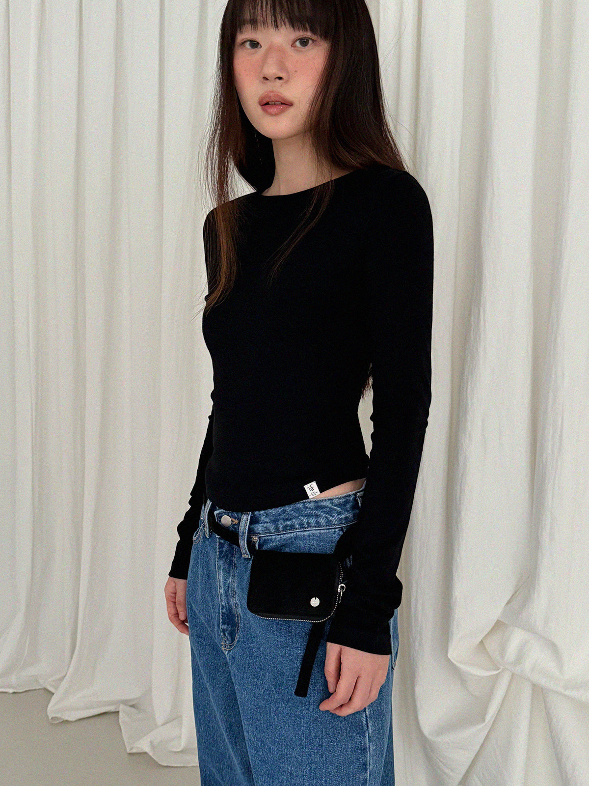 [TWEE ] Steel round-neck long-sleeve T-shirt