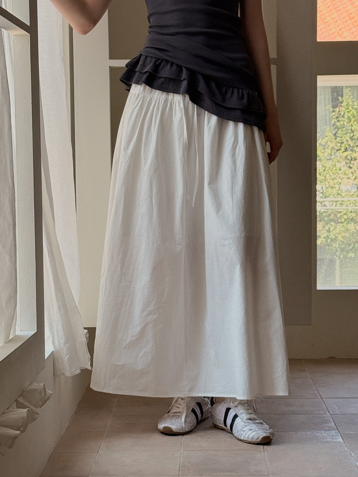 [TWEE] All-New Strap Long Skirt