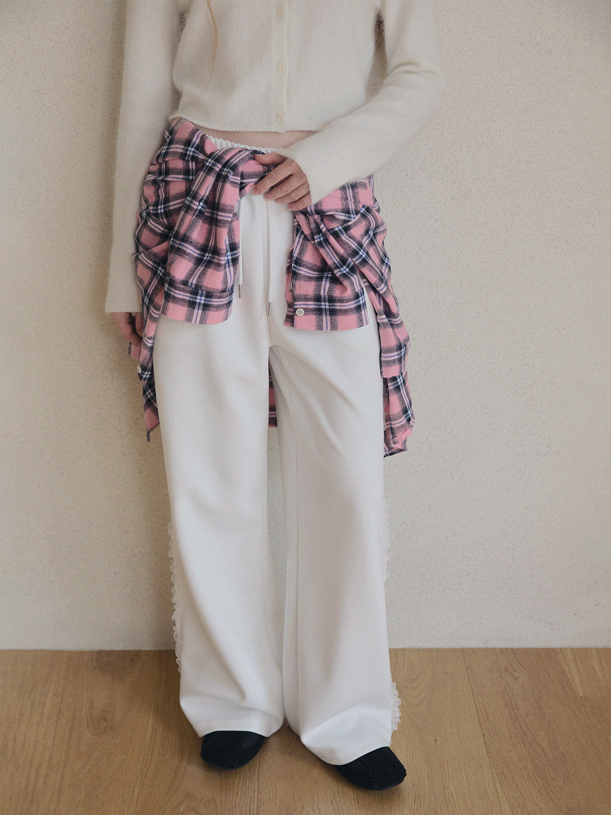 [TWEE] Polsen Lace Track Banding Long Pants
