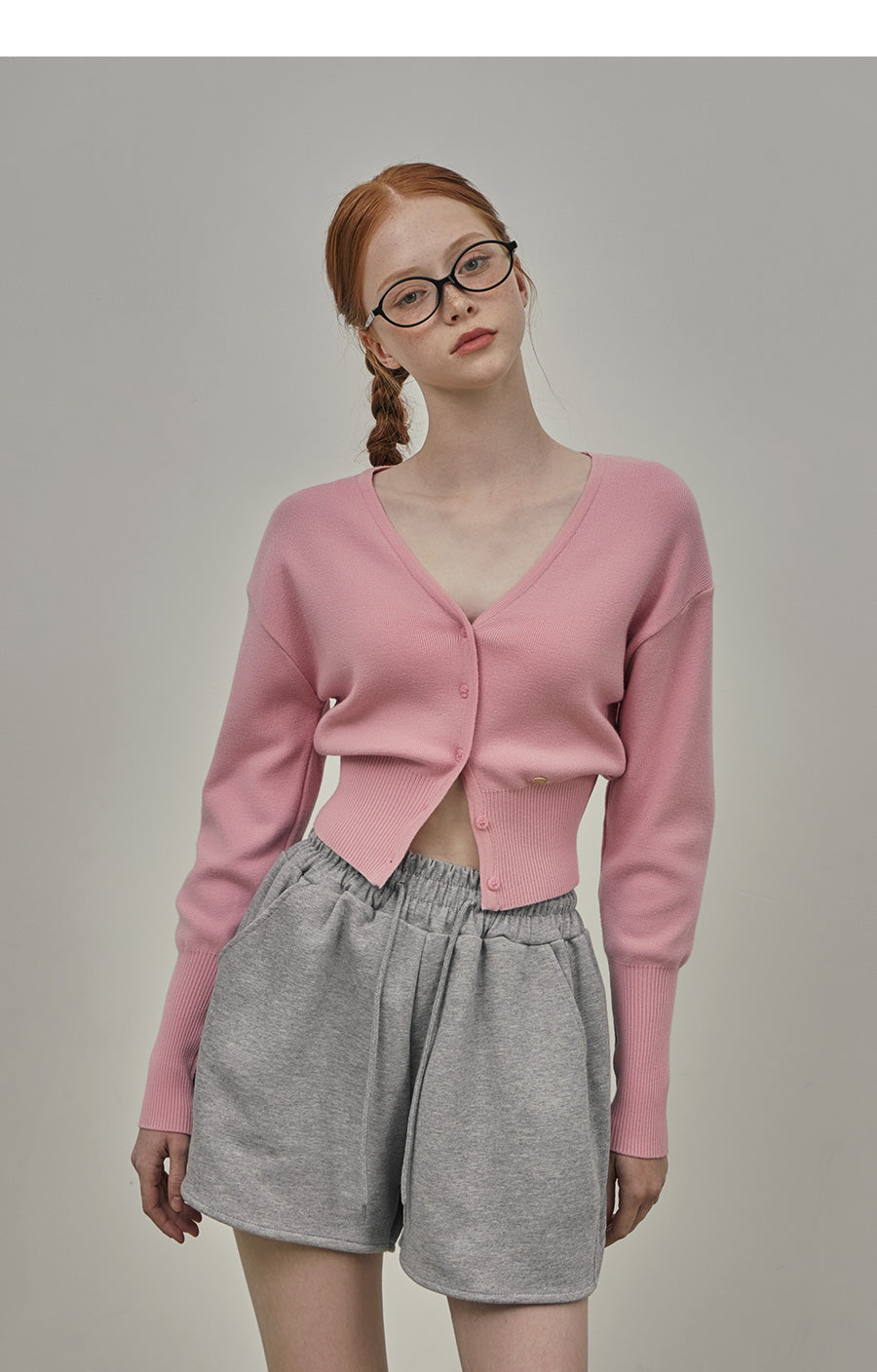 【TWEE】Anu Lovely Basic V-Neck Cardigan