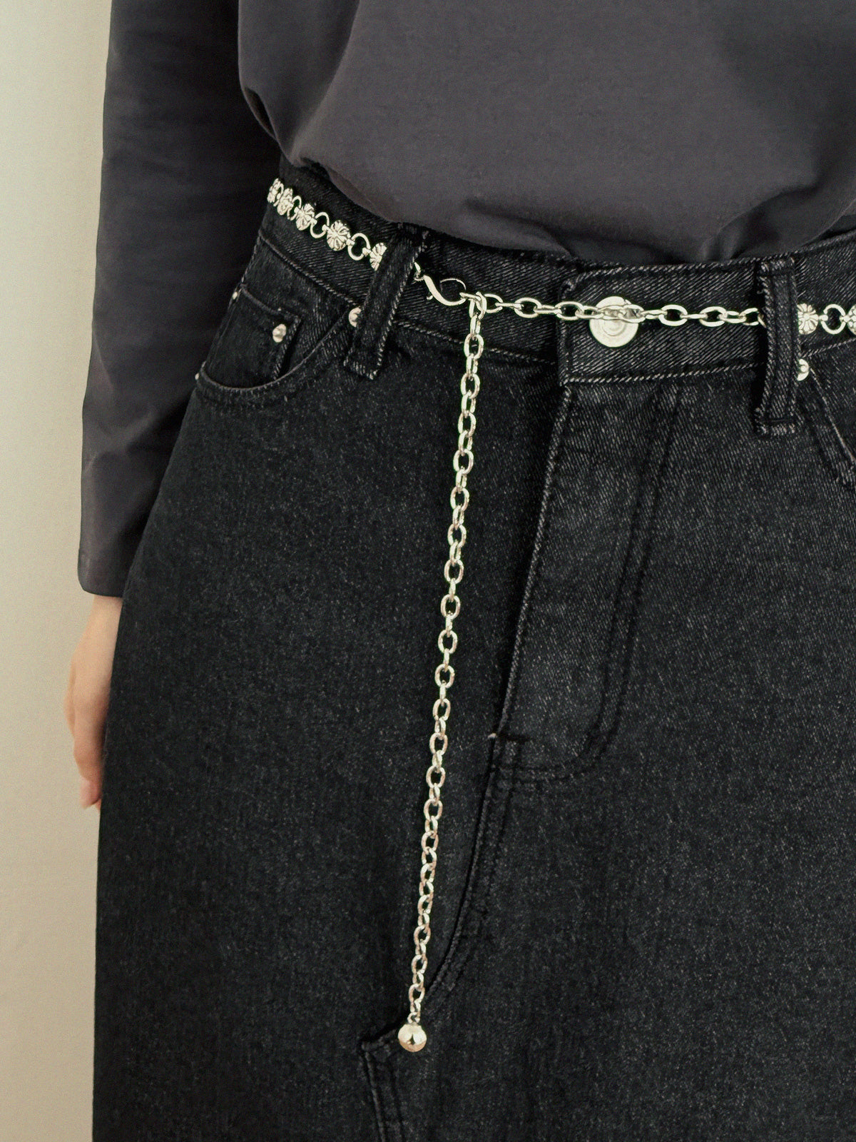 [TWEE] Neville Denim Maxi Long Skirt