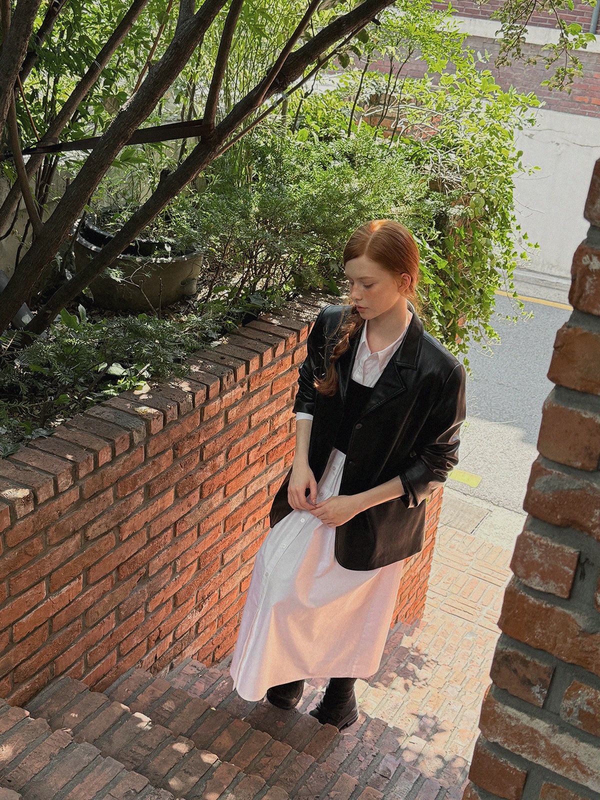 [TWEE] Bedis Scallop Shirt Long Dress