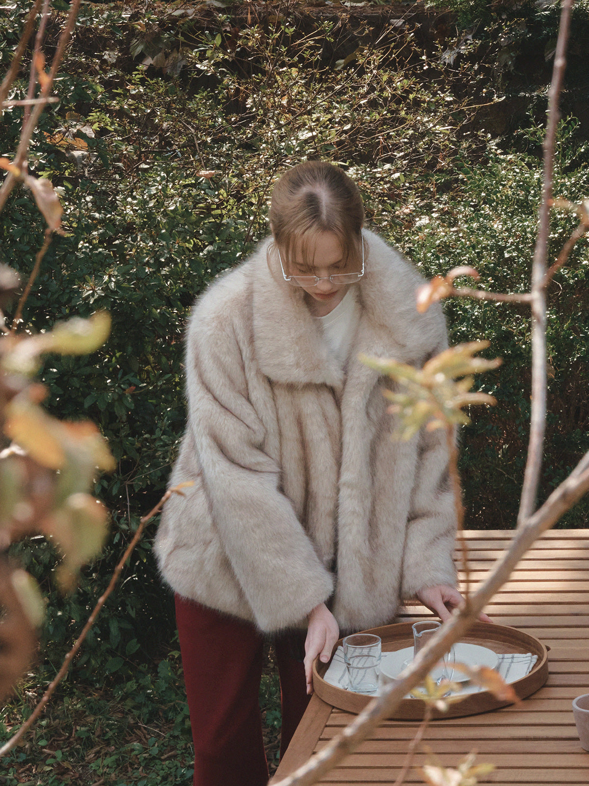 [TWEE] Polton Soft-Fell-Jacke mit hohem Kragen