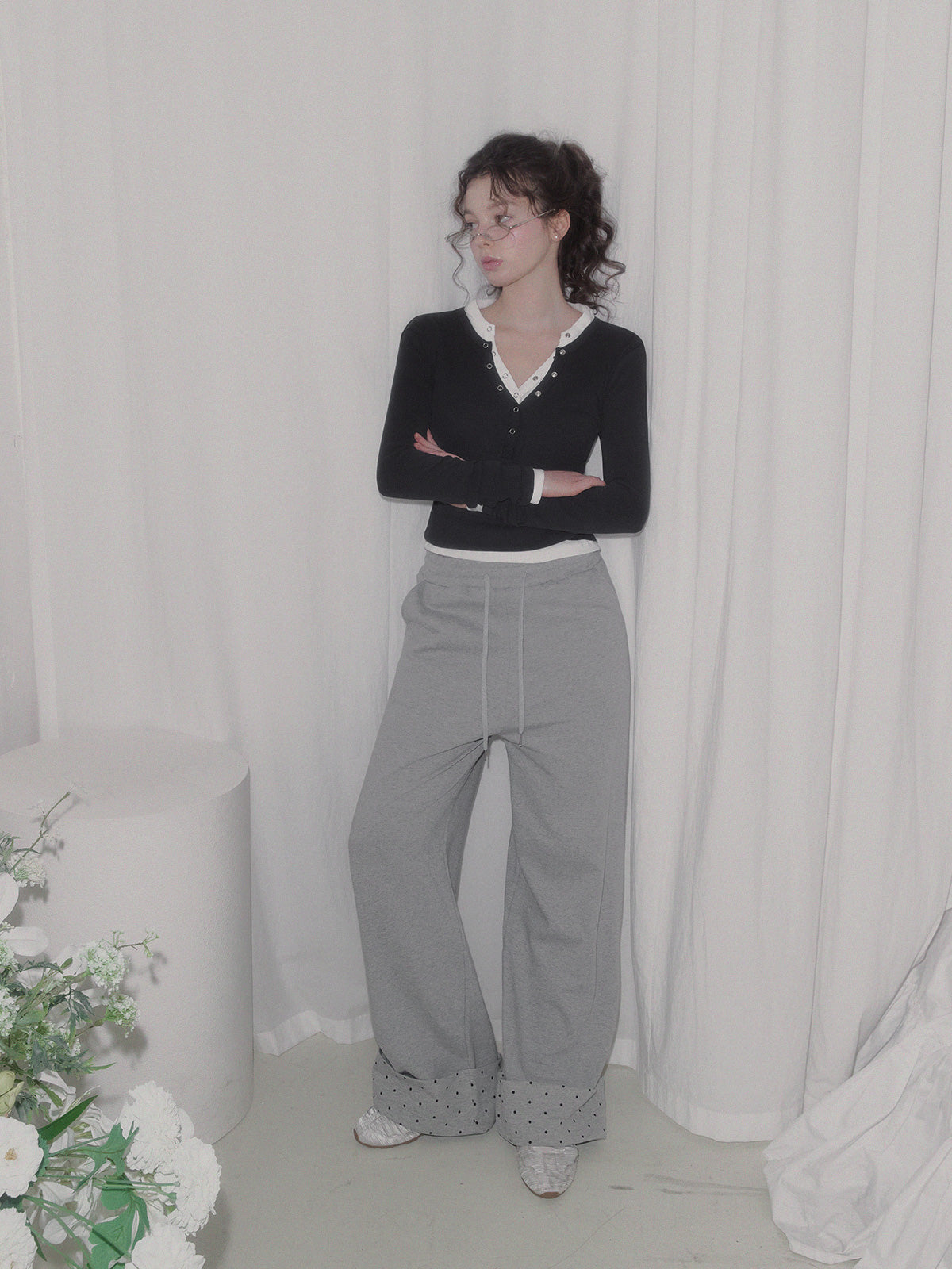 [TWEE] Etem Snap Button Long Sleeve Tee