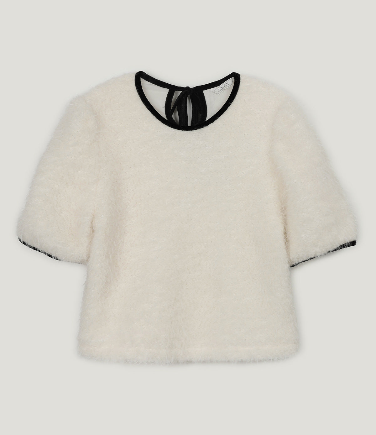 [TWEE] Moco boucle puff short-sleeve blouse