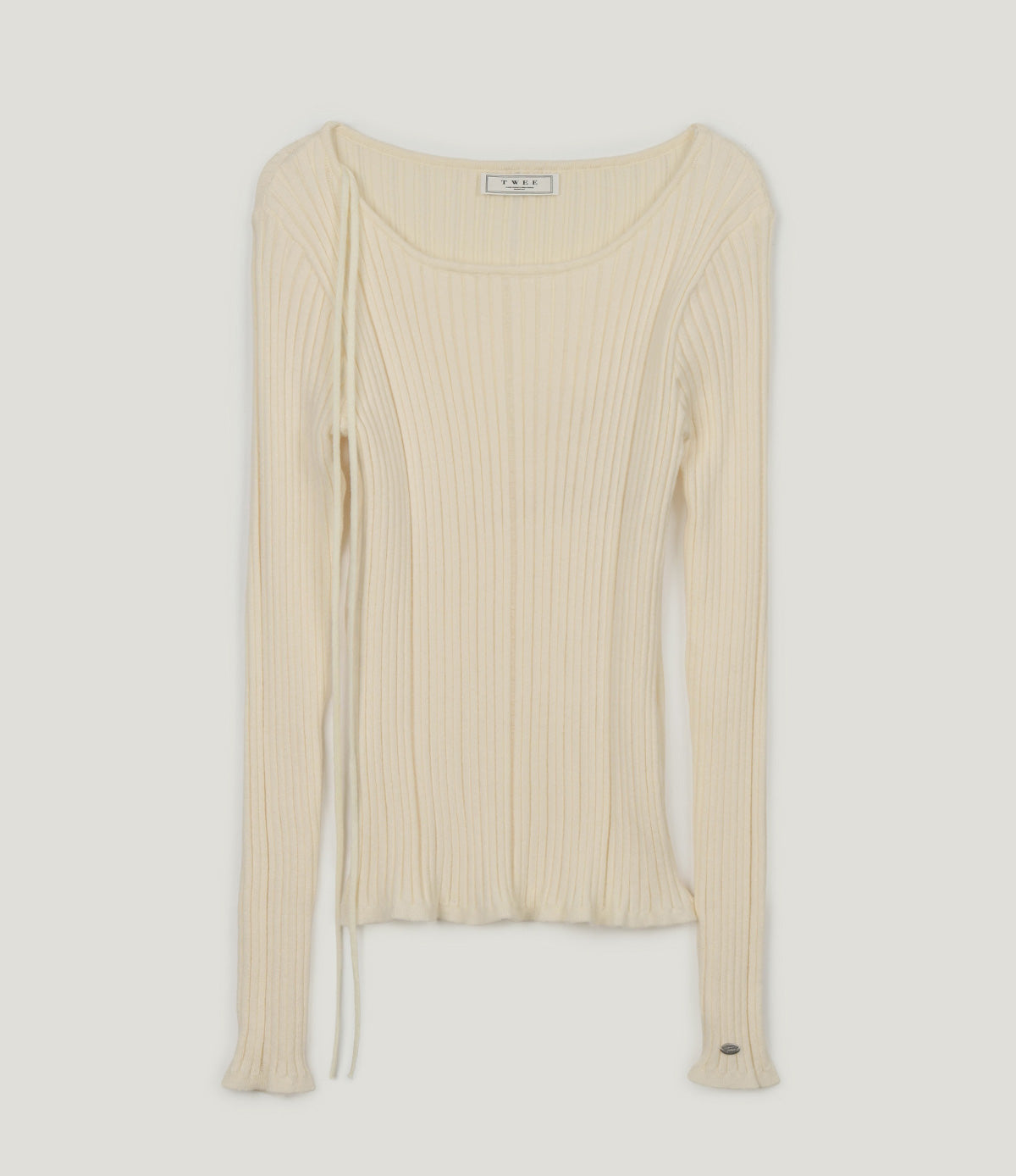 [TWEE] Lumen Strap Ribbed Long Sleeve Knit