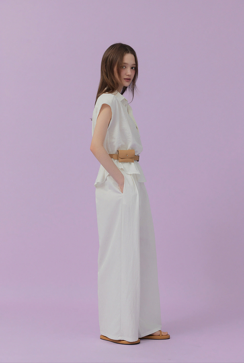 [TWEE] Áo Sơ Mi Cổ Pin-Tuck Oversize