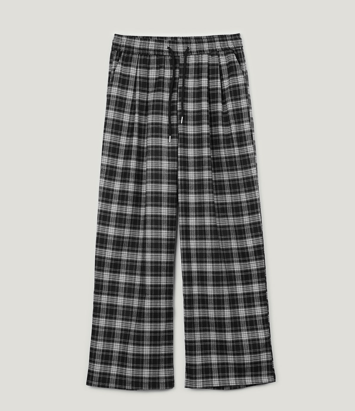 [TWEE]Caden Check Banding Long Pants