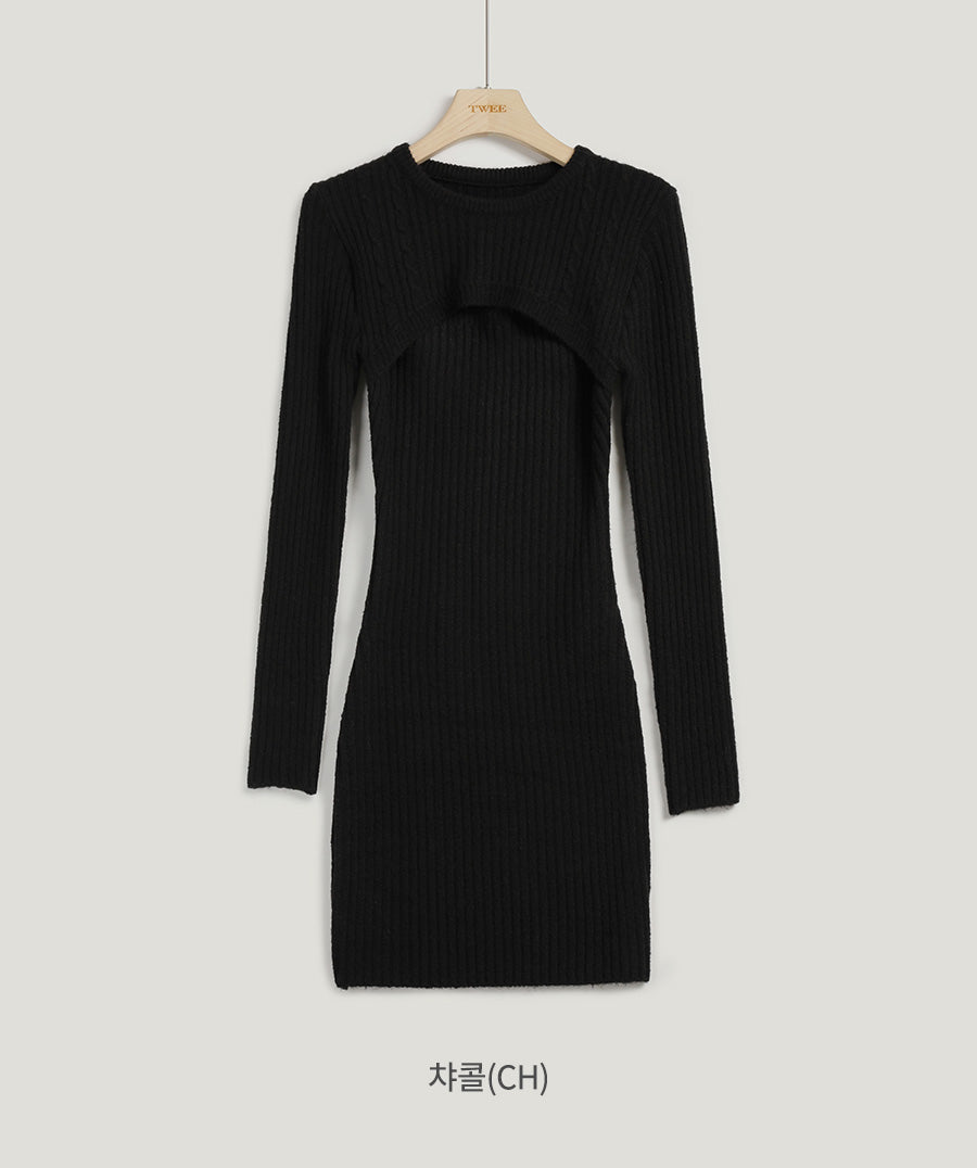 [TWEE] Dylan Cut-Out Bolero Knit Dress