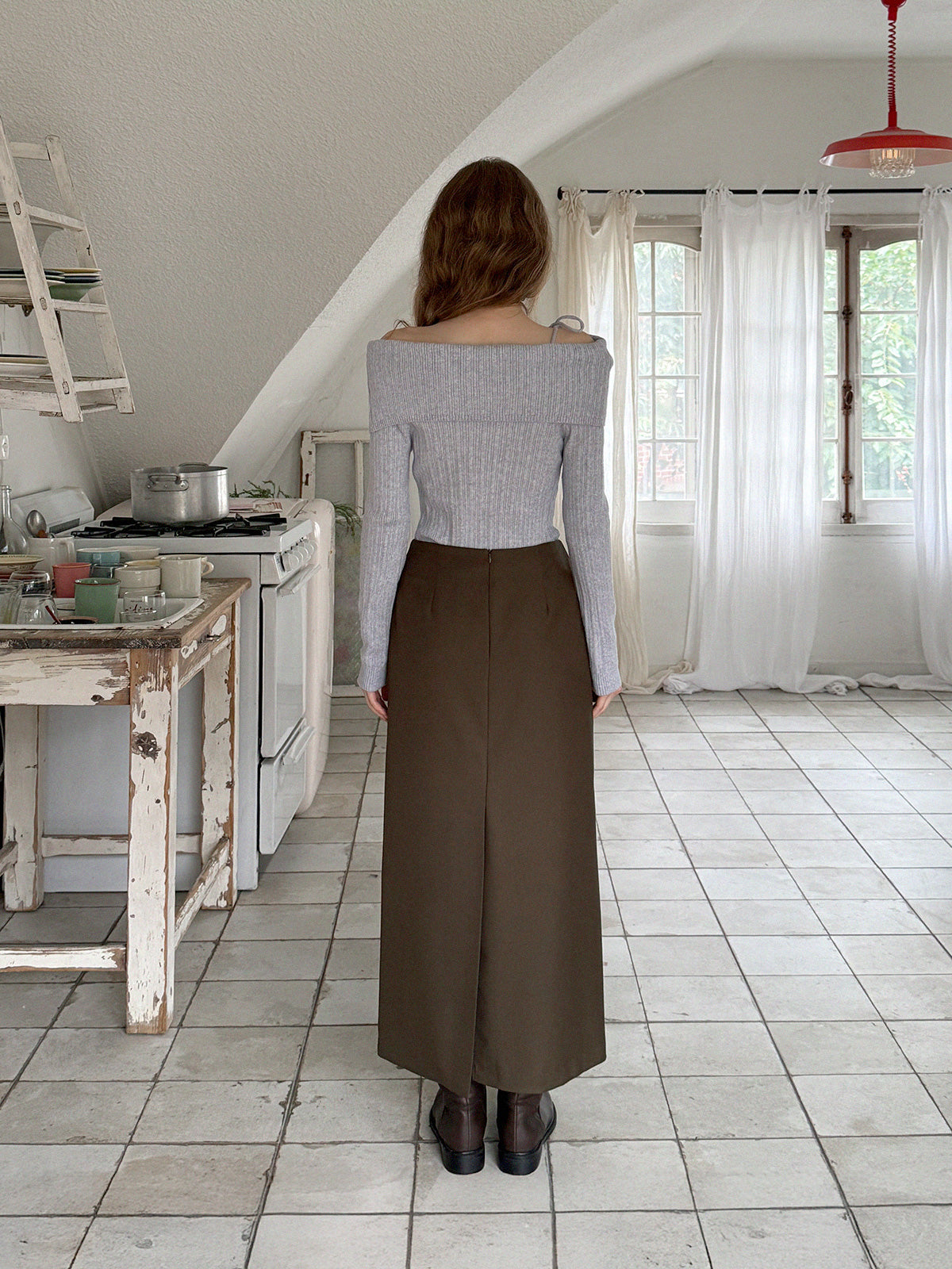 【TWEE】Áo Len Dây Đeo Trễ Vai Robin