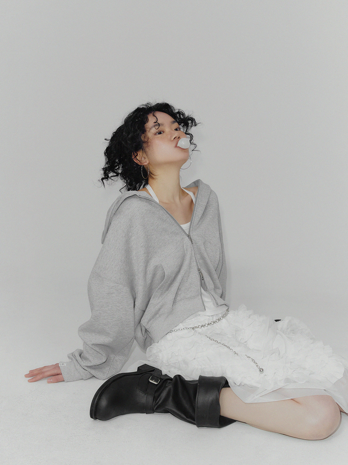 [TWEE] Alden Basic Long-Sleeve Hood Zip-Up