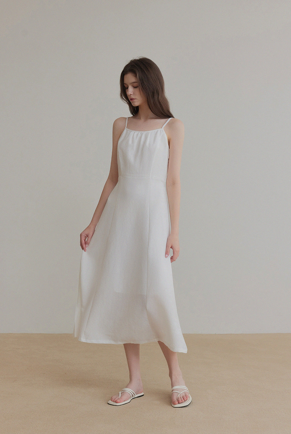 Plve Sleeveless Long Dress White / F Plve Sleeveless Long Dress White / F