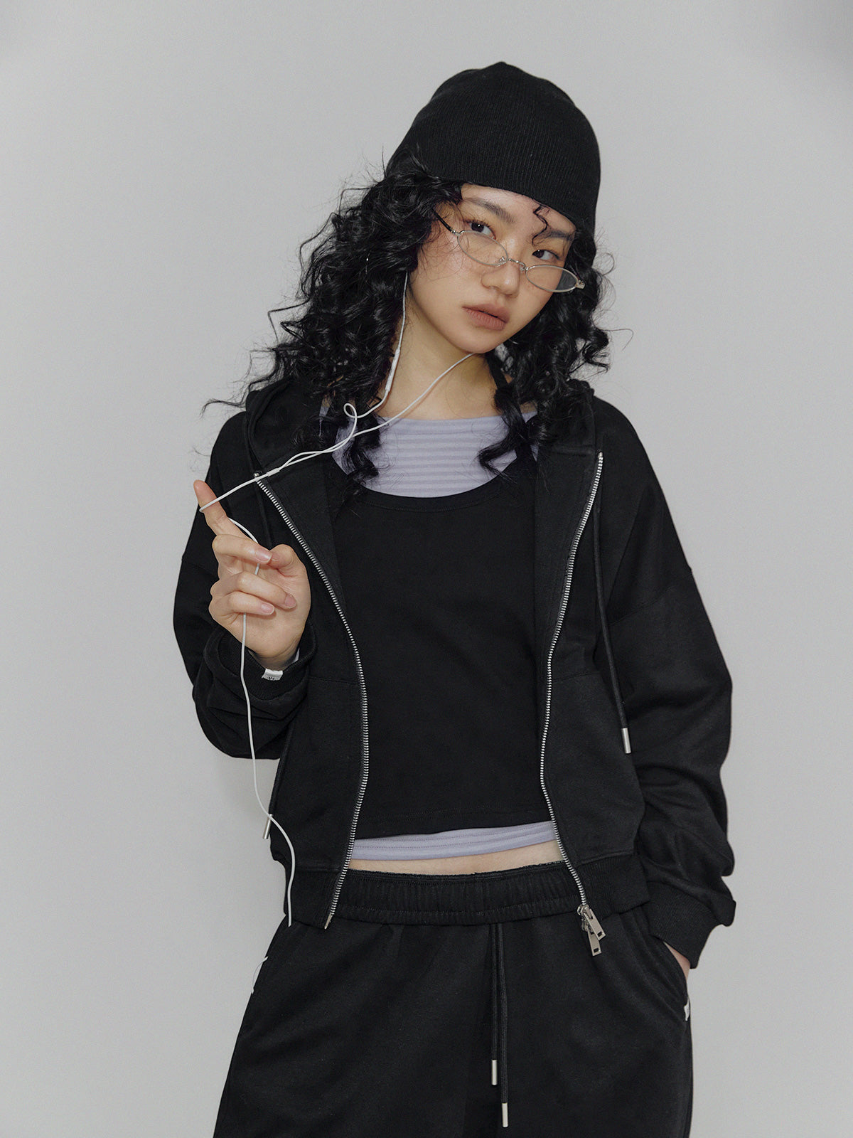 [TWEE] Alden Basic Long-Sleeve Hood Zip-Up