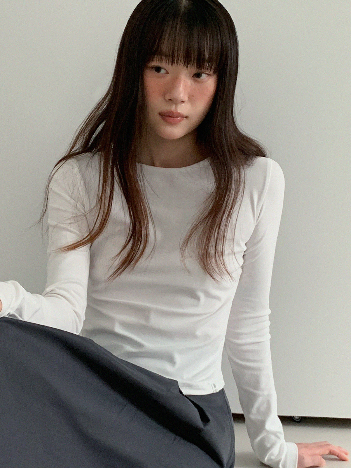[TWEE ] Steel round-neck long-sleeve T-shirt