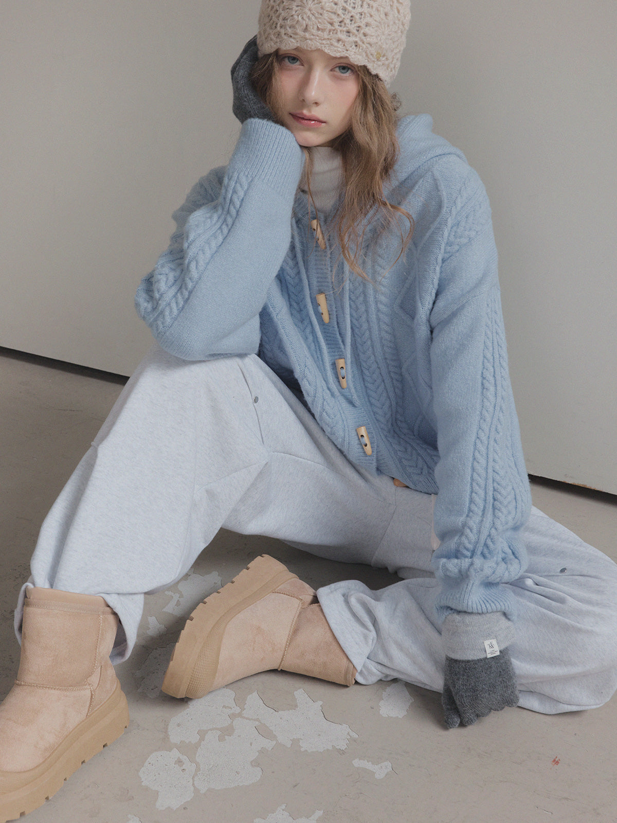 [TWEE] Áo Khoác Len Có Mũ Nev Toggle