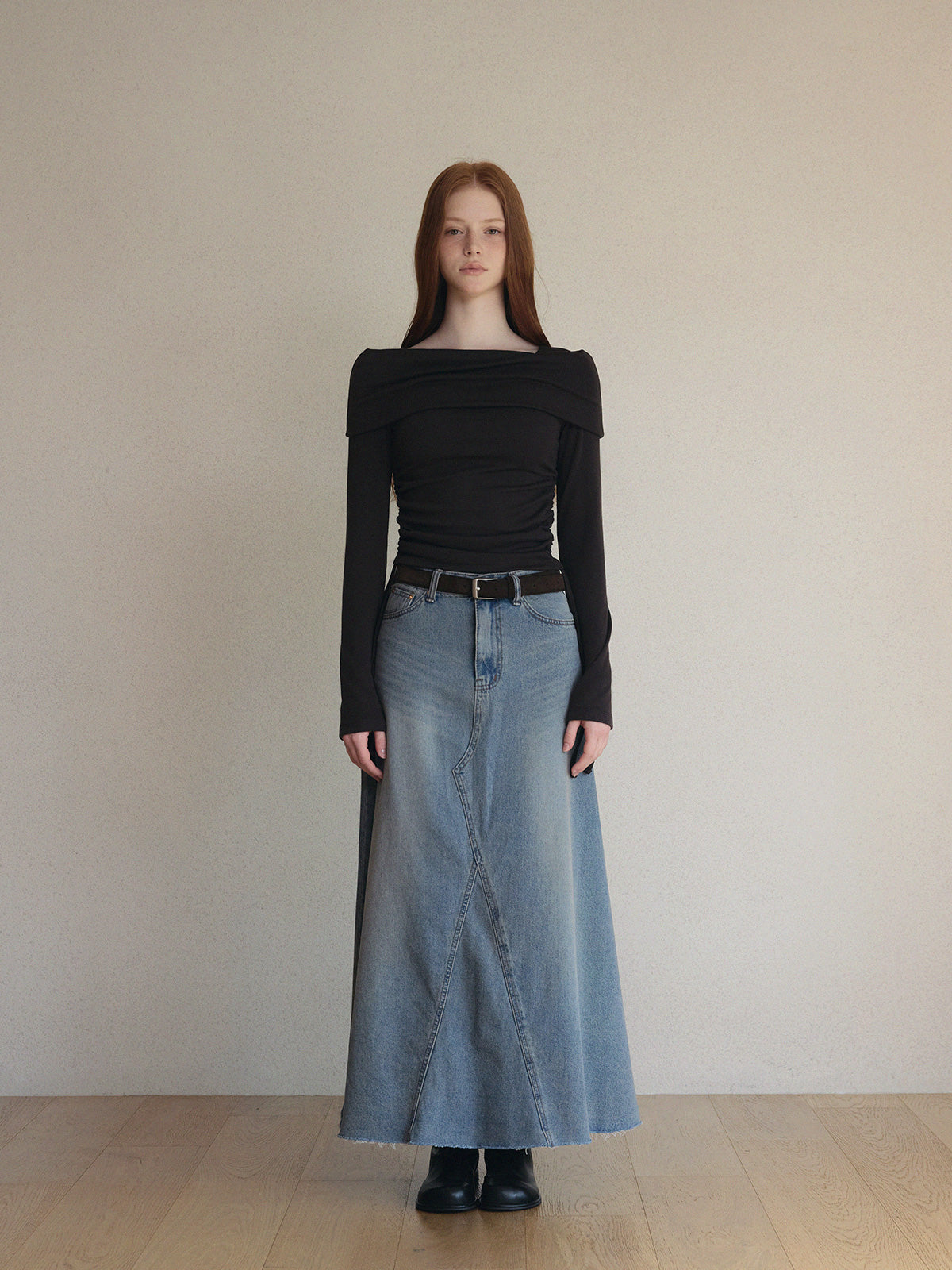[TWEE] Korbit Denim Maxi Skirt