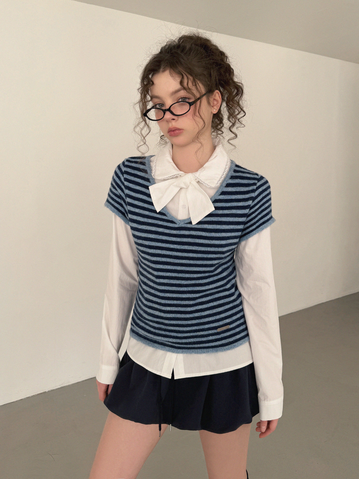 [TWEE] Kinko v-neck short sleeve knit