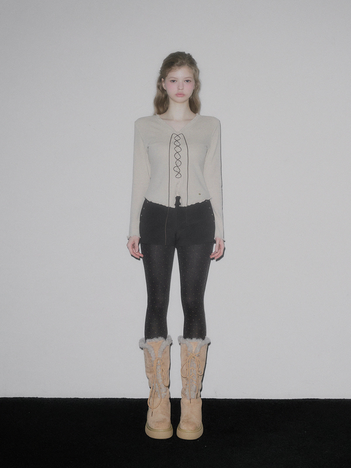 [TWEE] Tiver Rüschen-Corsagen-Longsleeve