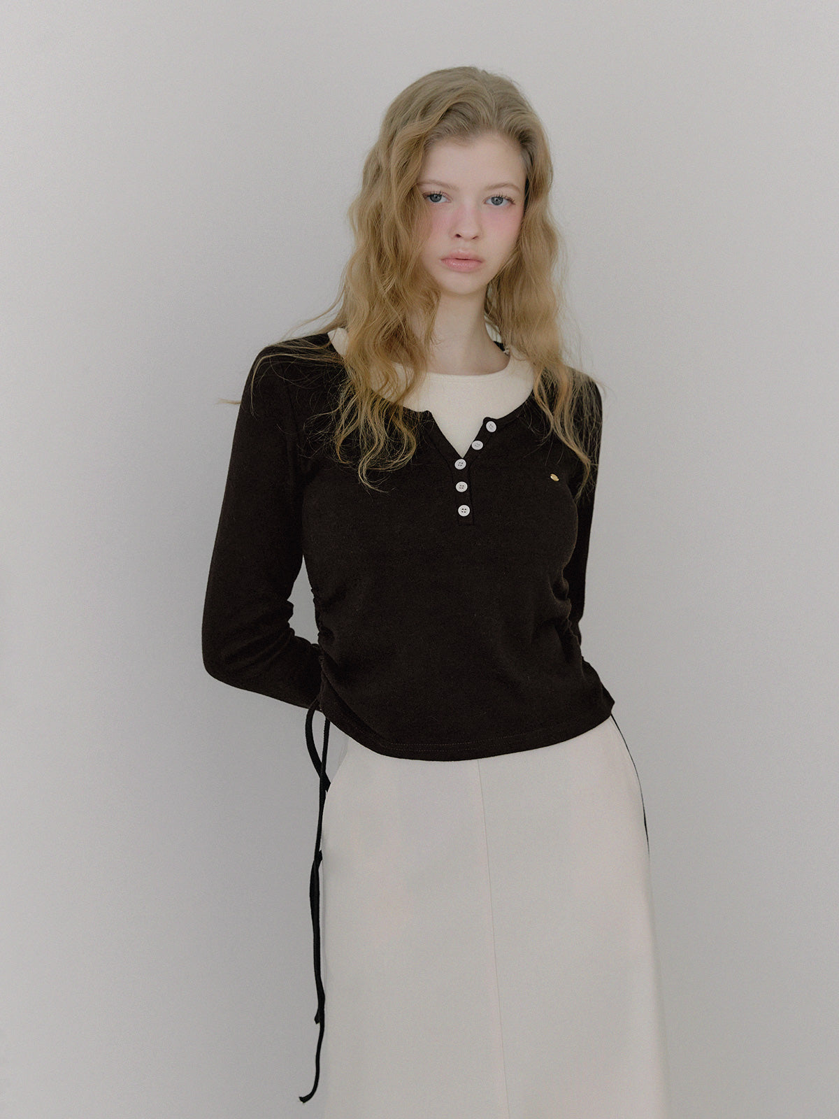 [TWEE] Sien Lagenfarbenblock Stricktop