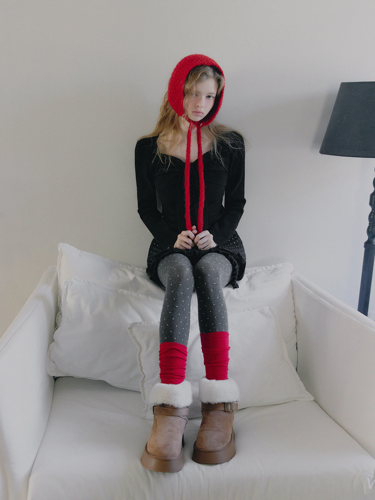 [TWEE]Top bolero in maglia con nastro Conte