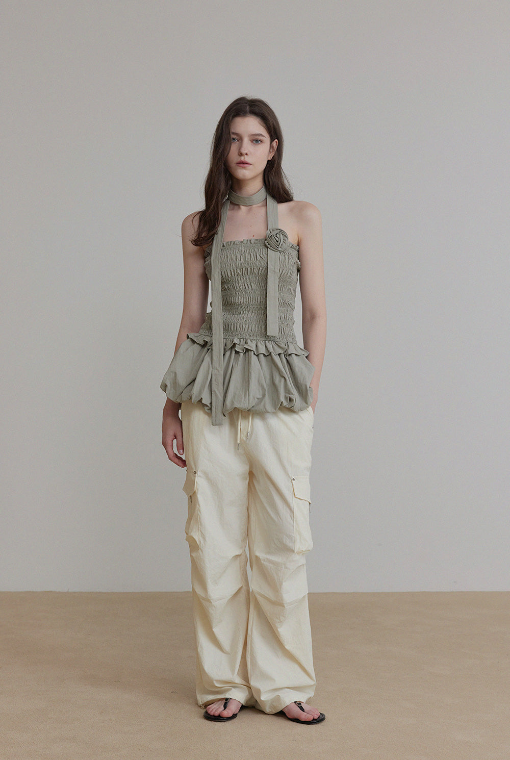 [TWEE] Blouse à smocks et bande élastique Ridin Pumpkin (ensemble avec bretelles)