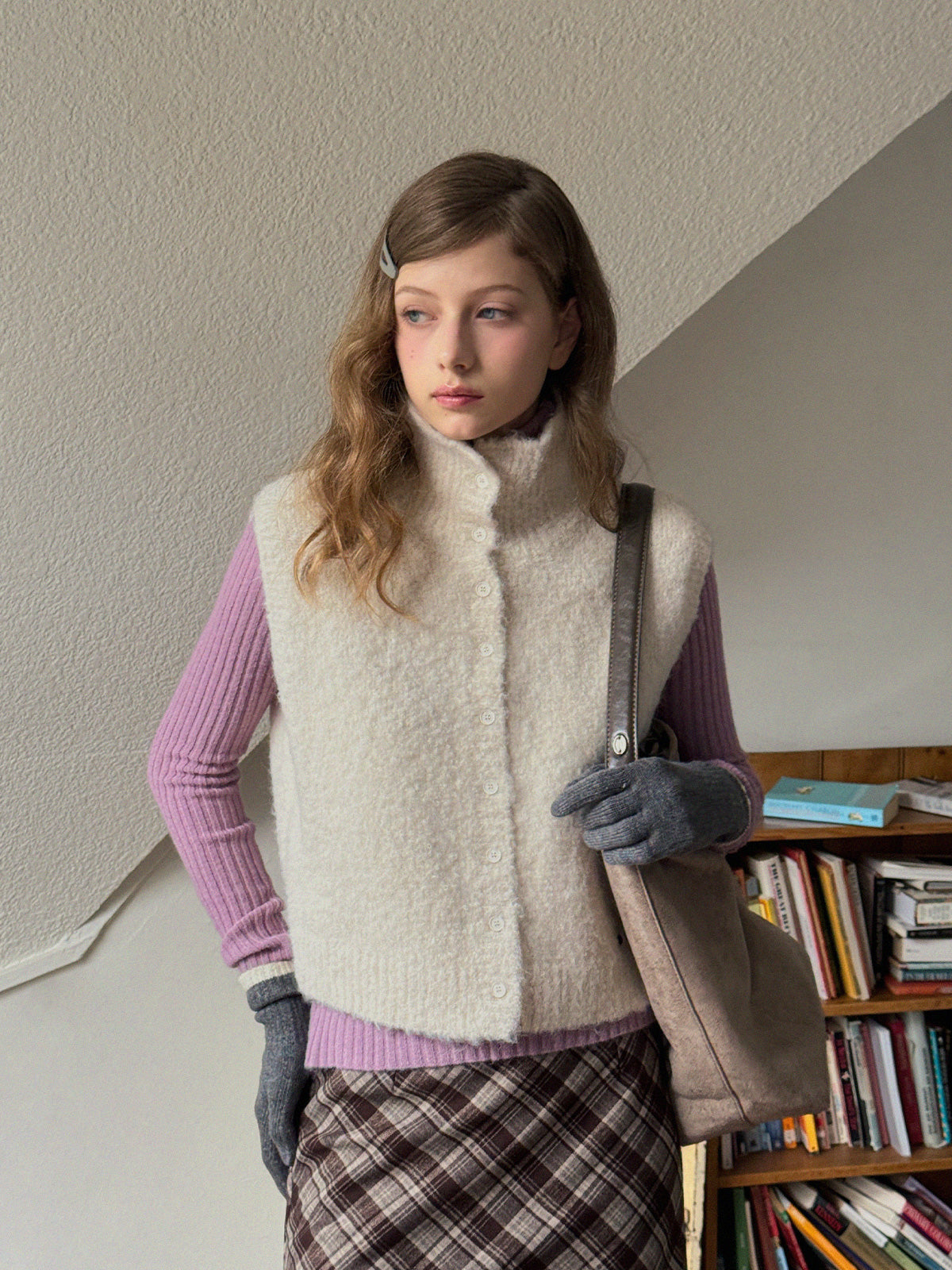 [TWEE] Áo Gile Len Cổ Cao