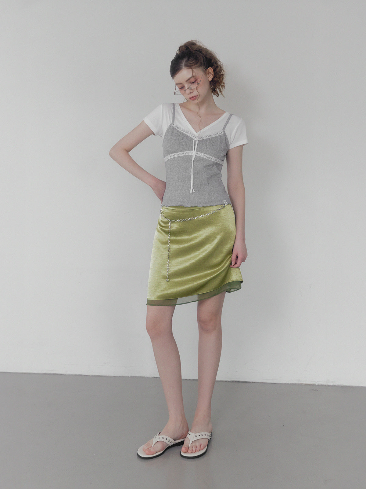[TWEE] Palet v wrap short sleeve t-shirt